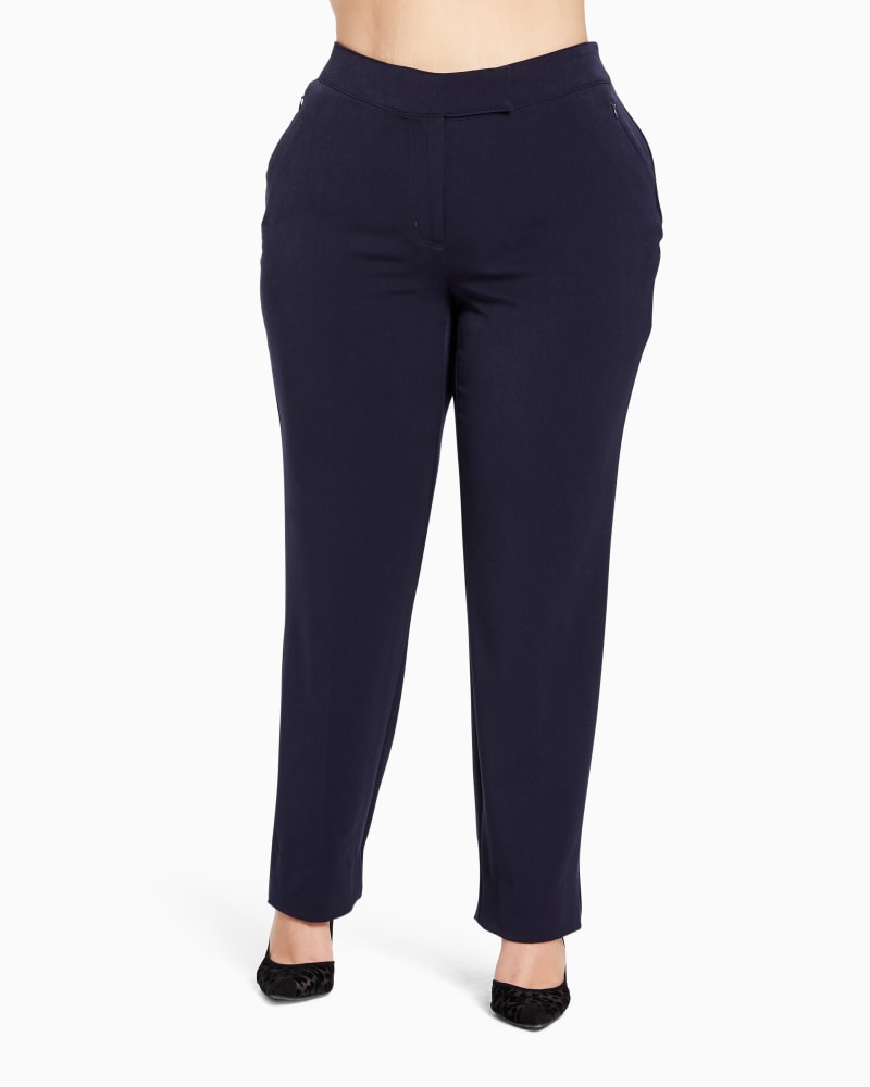 Front of plus size Nimes Straight Leg Trouser by Ryan Wythe | Dia&Co | dia_product_style_image_id:116579